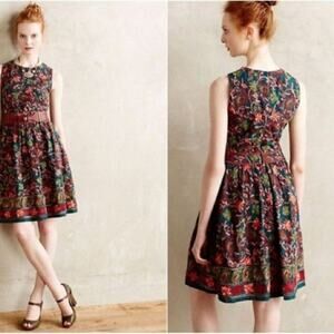 Anthropologie Needlepoint Garden Dress by Adelyn Rae Embroidered 4 Fairy Prairie